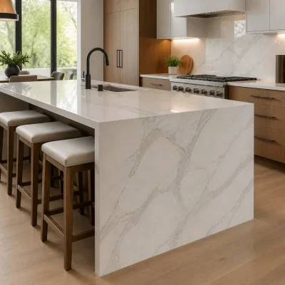 Waterfall Kitchen Island in Seattle, WA
