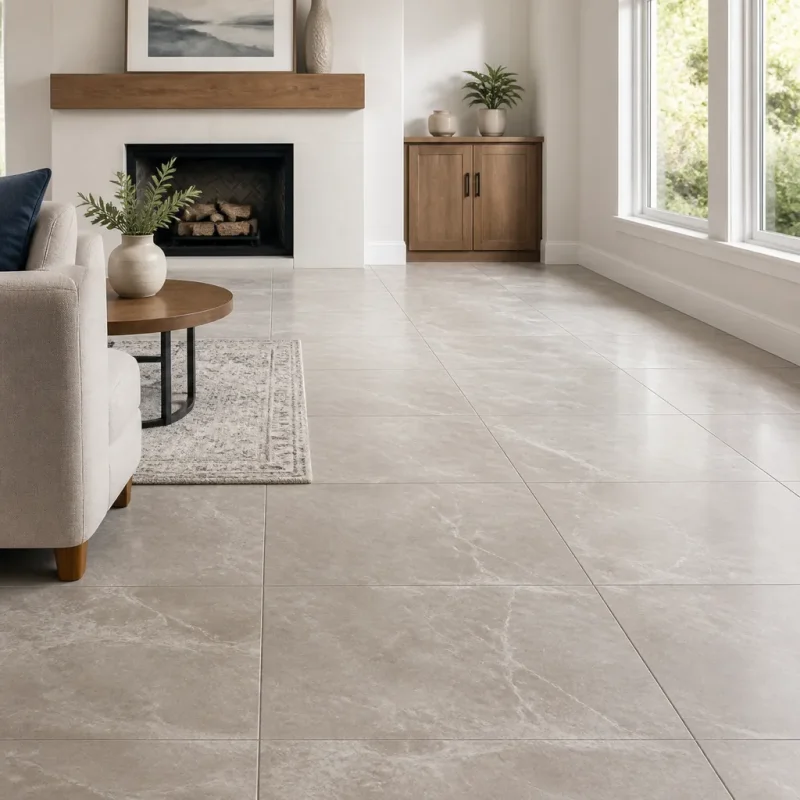 Living Room Tile Flooring in Seattle, WA