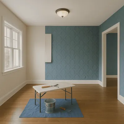 Living Room Wallpaper Installation in Seattle, WA