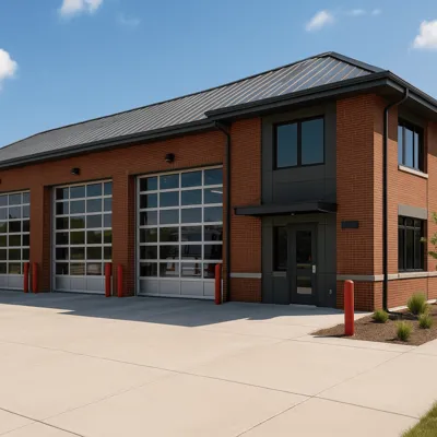 Seattle Fire Station Construction — Apparatus Bays, Decon, Bunks & Kitchen