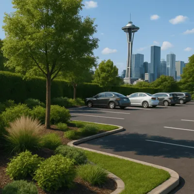 Seattle Parking Landscaping — Planting, Irrigation & Stormwater