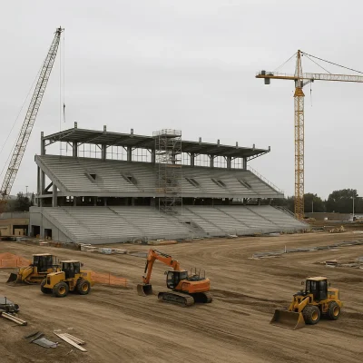 Seattle School Stadium Construction — Turf, Track, Lighting & Press Box