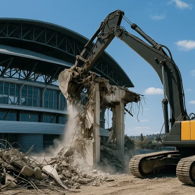 Seattle Sports Facility Exterior Demolition — Façades, Canopies & Hardscape