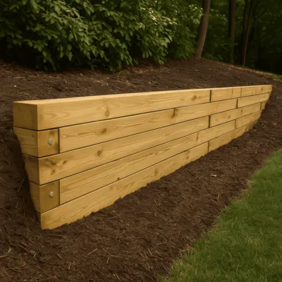 Timber Retaining Wall in Seattle, WA