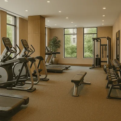 Seattle Hotel Fitness Centers — Flooring, Mirrors, HVAC & Lighting