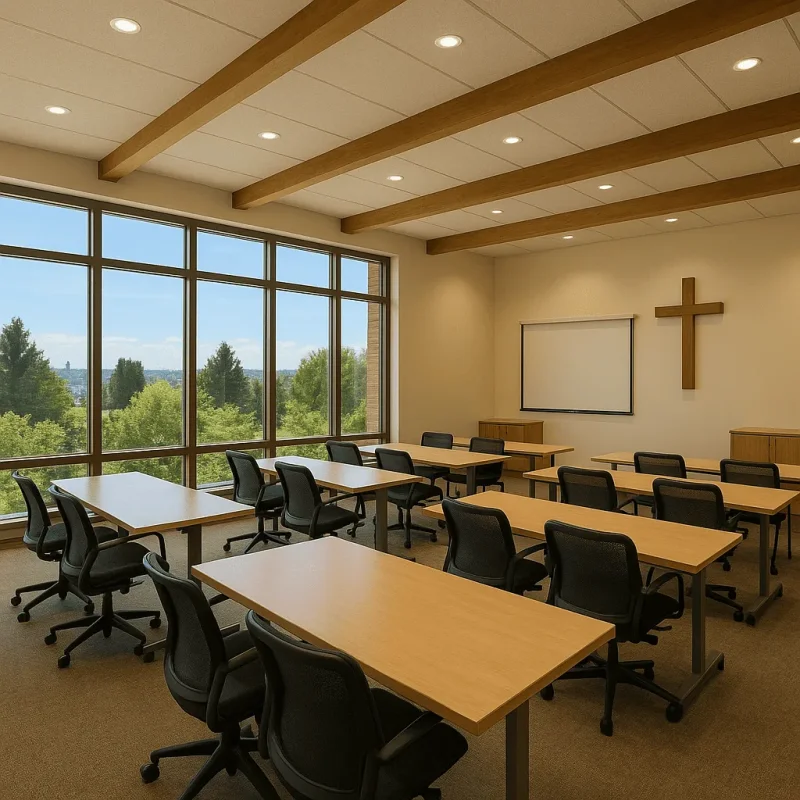 Seattle Religious Meeting Room Construction — AV, Acoustics & Glass