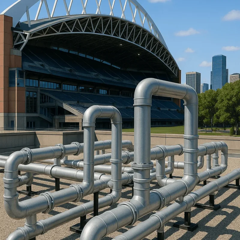 Seattle Sports Facility Plumbing Installation — Showers, Drains & Backflow