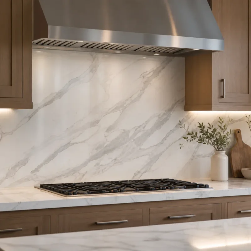 Slab Backsplash Installation in Bellevue, WA