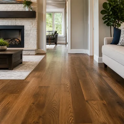 Living Room Hardwood Flooring in Seattle, WA
