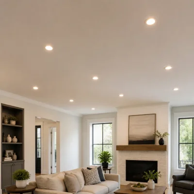 Living Room Recessed Lighting in Seattle, WA