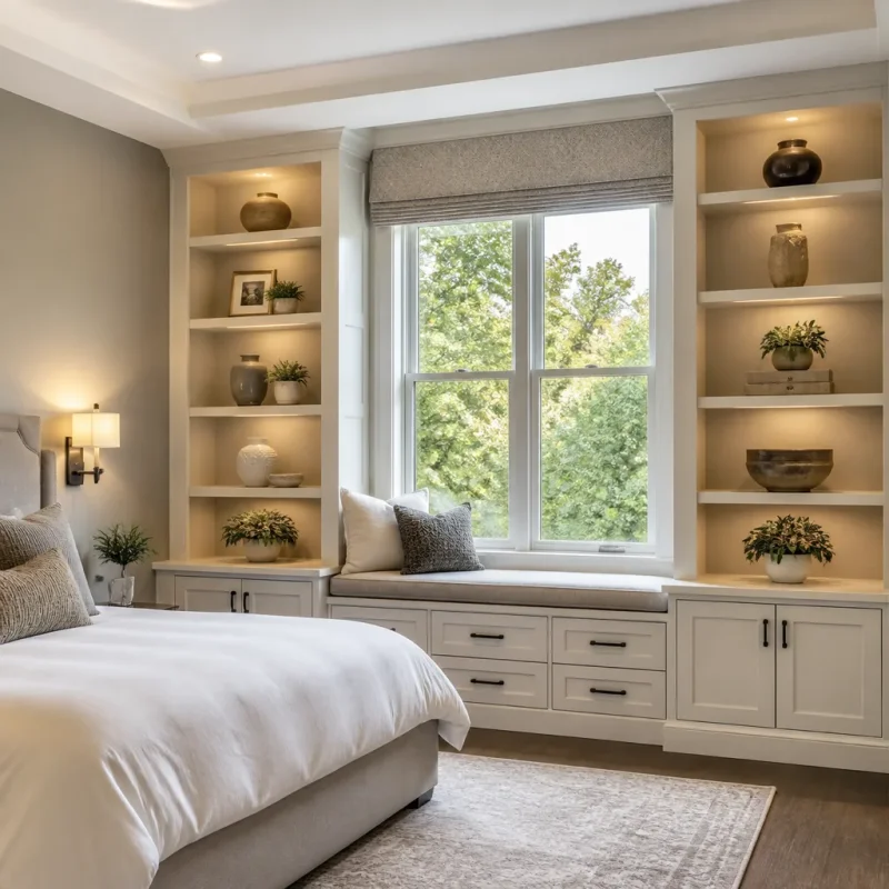 Built-in Bedroom Shelving in Seattle, WA