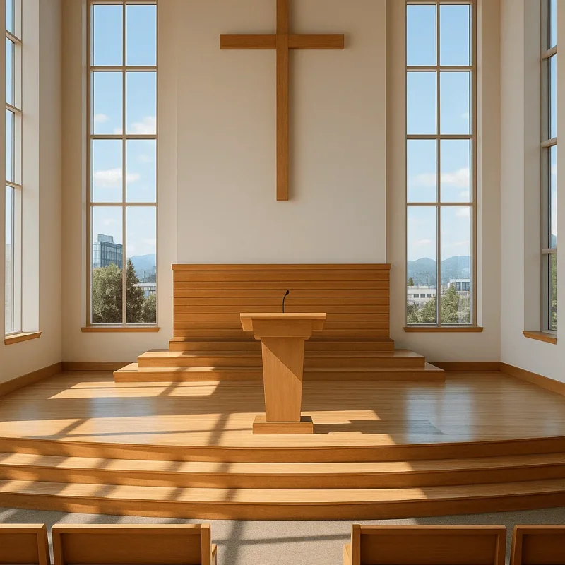 Seattle Pulpit & Stage Construction — Platforms, Steps, AV & Guardrails