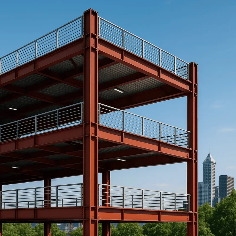 Seattle Steel Parking Structures — Framing, Decks & Fire Protection