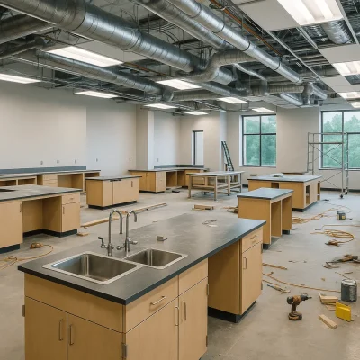 Seattle Science Lab Construction — Casework, Gases & Ventilation
