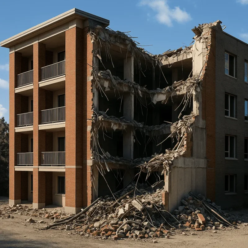 Seattle Multifamily Exterior Demolition — Façades, Canopies & Hardscape