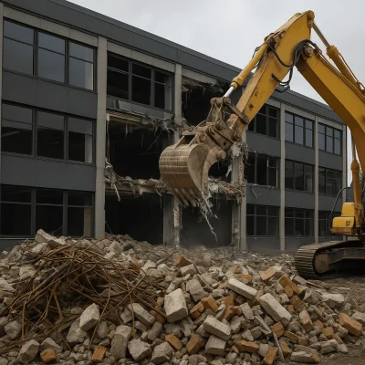 Seattle Office Exterior Demolition — Façades, Canopies & Hardscape