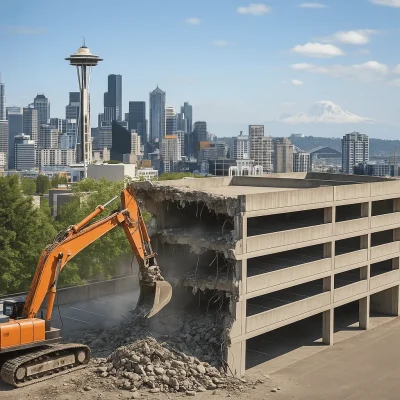 Seattle Parking Exterior Demolition — Façades, Screens & Hardscape