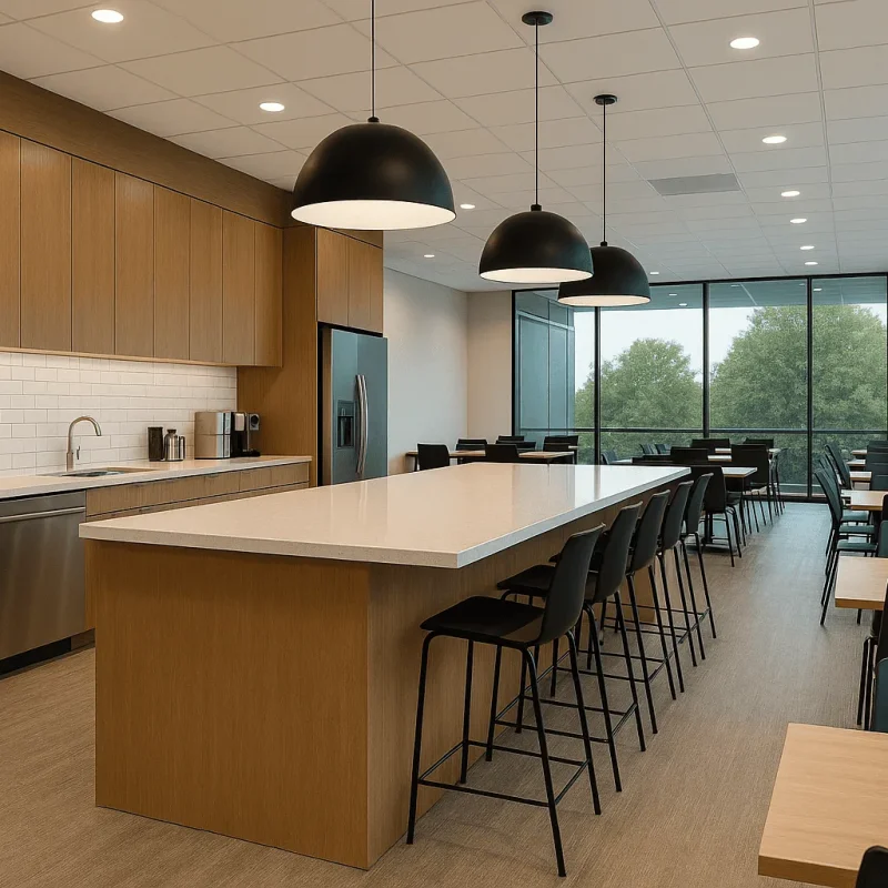 Seattle Office Cafeterias — Serving Lines, Seating & Ventilation
