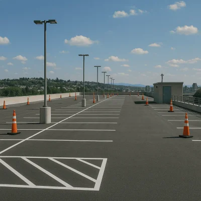 Rooftop Parking Construction in Bellevue, WA