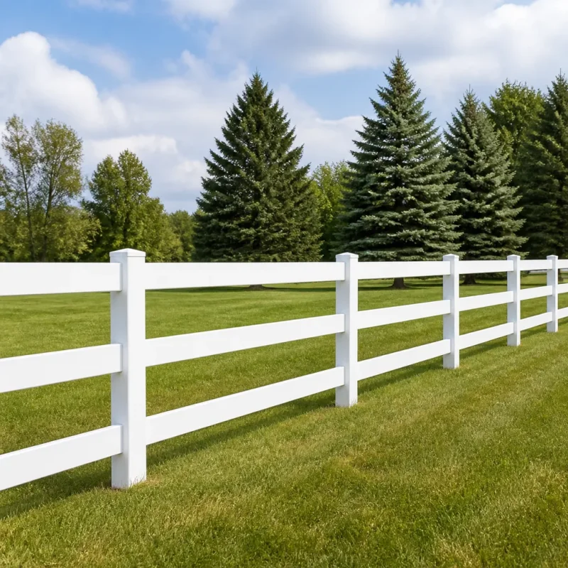 Vinyl Ranch Rail Fence in Seattle, WA