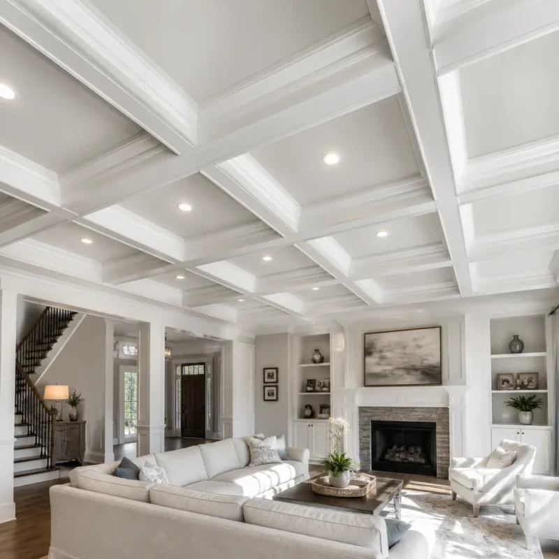 Coffered Ceiling Installation in Seattle, WA