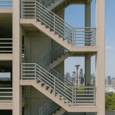 Seattle Parking Stair Towers — Enclosures, Lighting & Egress
