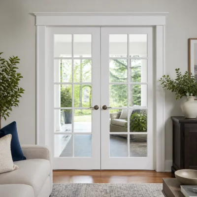Living Room French Doors in Seattle, WA