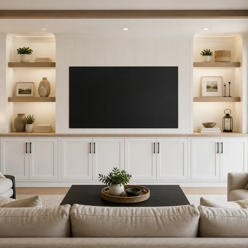 Living Room Media Walls in Seattle, WA