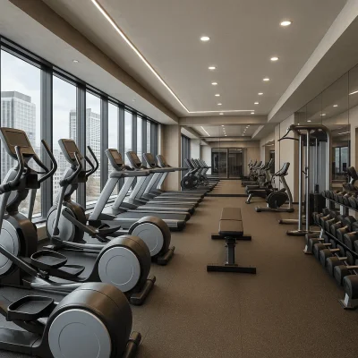 Seattle Office Fitness Centers — Flooring, Mirrors & Ventilation