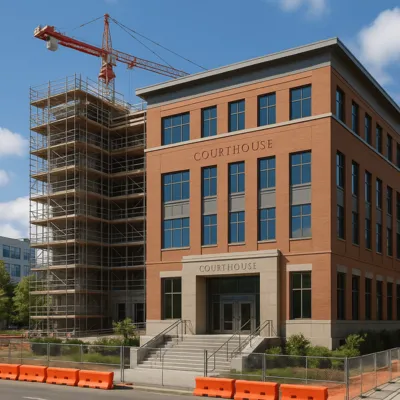 Seattle Courthouse Construction — Courtrooms, Jury, Holding & AV