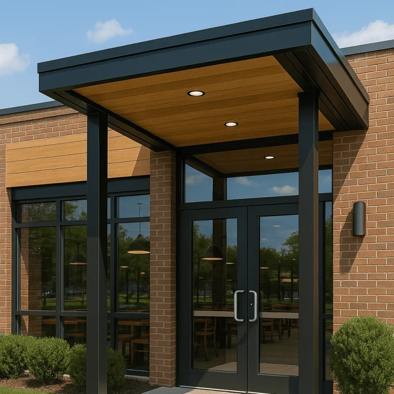 Seattle Restaurant Entrances & Canopies — Vestibules, Sliding Doors & Lighting