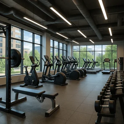 Seattle Fitness Center Construction — Flooring, Mirrors, HVAC & Lighting