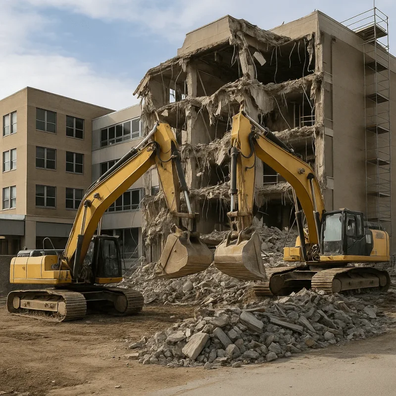 Seattle Healthcare Exterior Demolition — Façades, Canopies & Hardscape