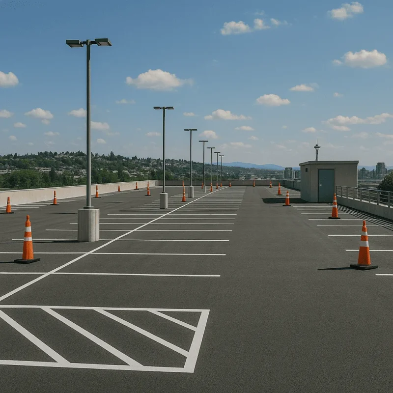 Rooftop Parking Construction in Bellevue, WA