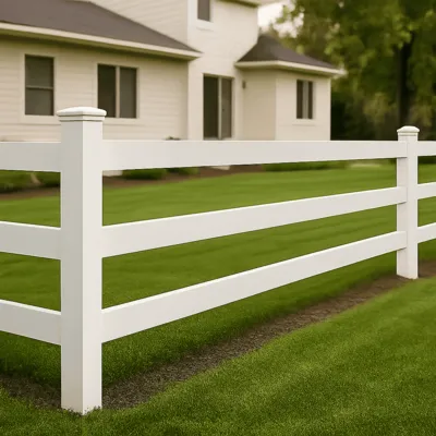 Vinyl Ranch Rail Fence in Seattle, WA