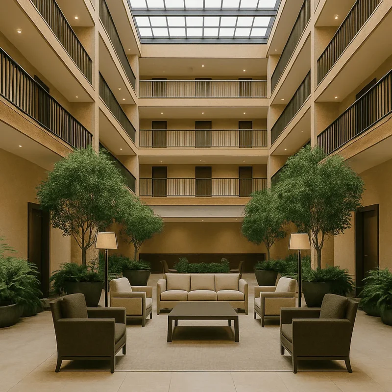 Seattle Hotel Atriums — Skylights, Landscaping & Wayfinding