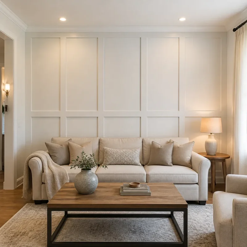 Living Room Wall Paneling in Seattle, WA