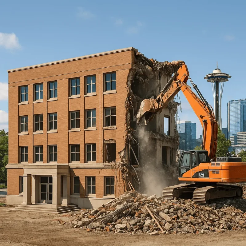 Seattle Government Exterior Demolition — Façades, Canopies & Hardscape