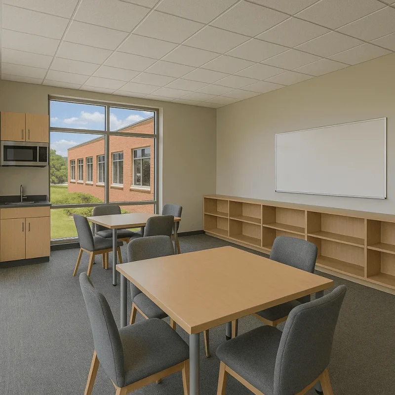 Seattle School Staff Rooms — Break Areas, Lockers & Kitchenettes