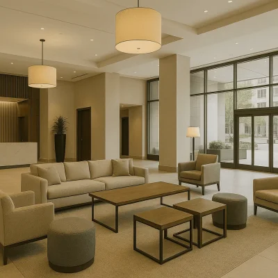 Seattle Hotel Lobbies & Common Areas — Premium Finishes, Lighting & Seating