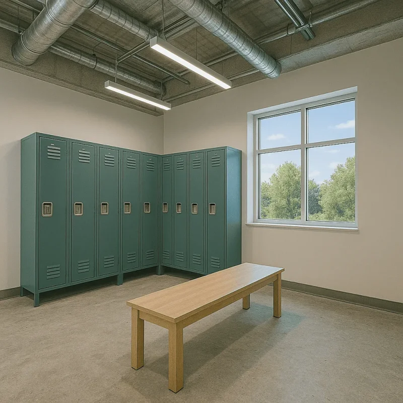 Seattle Warehouse Locker Rooms — Showers, Ventilation & Durable Finishes