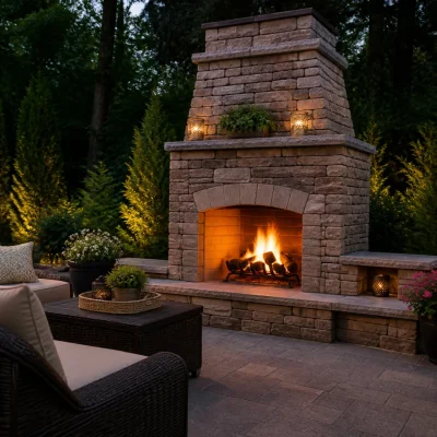 Outdoor Fireplace Construction and Remodeling in Bellevue, WA