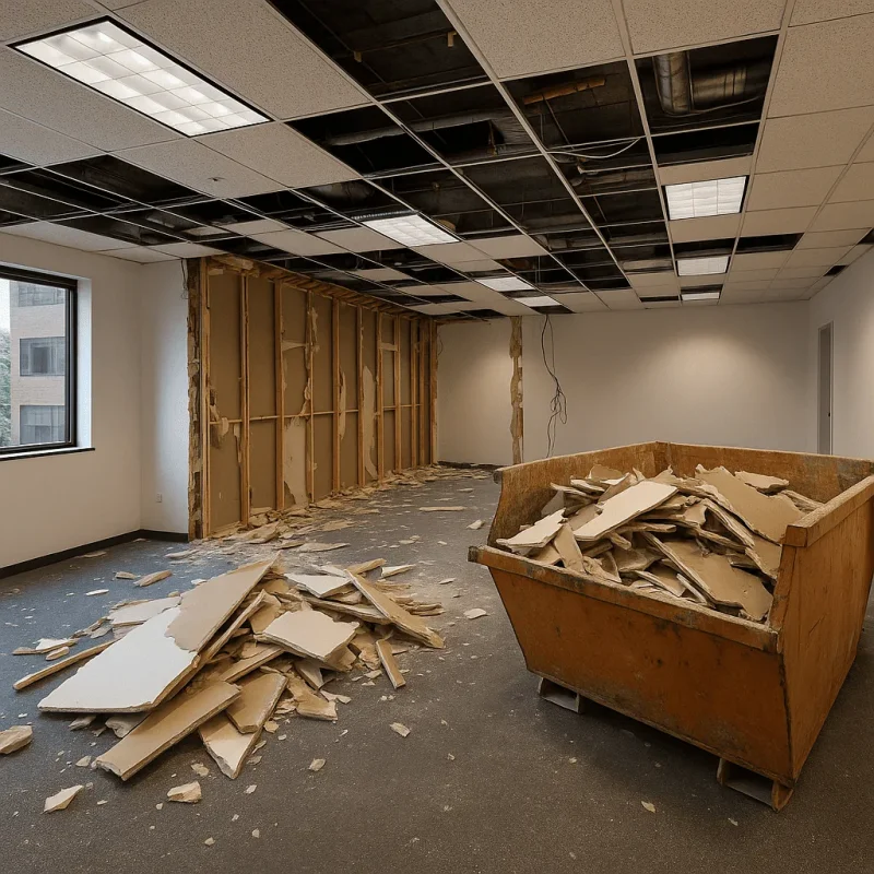Seattle Office Interior Demolition — Soft Strip, Saw-Cut & Haul-Off